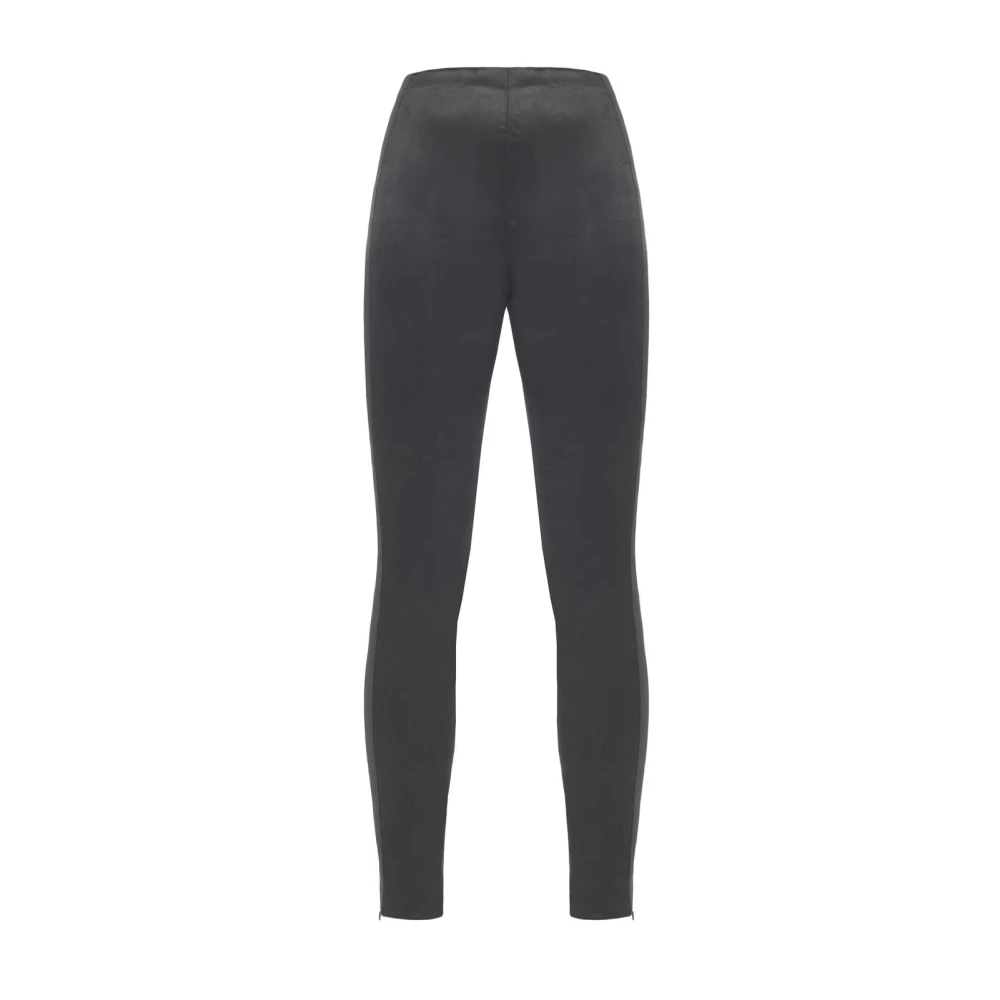 pinko Fluwelen Polo Broek Black Dames