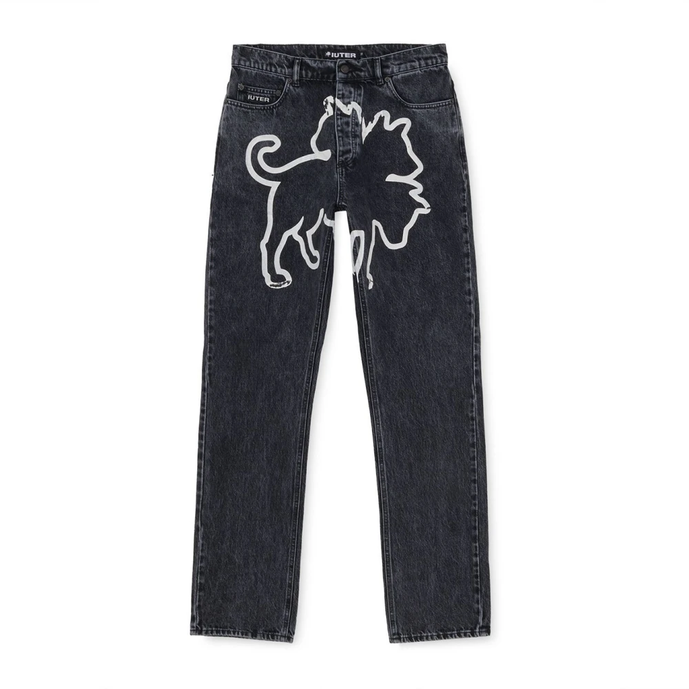 Iuter Reguliere Denim Jeans Zwart Mannen Black Heren