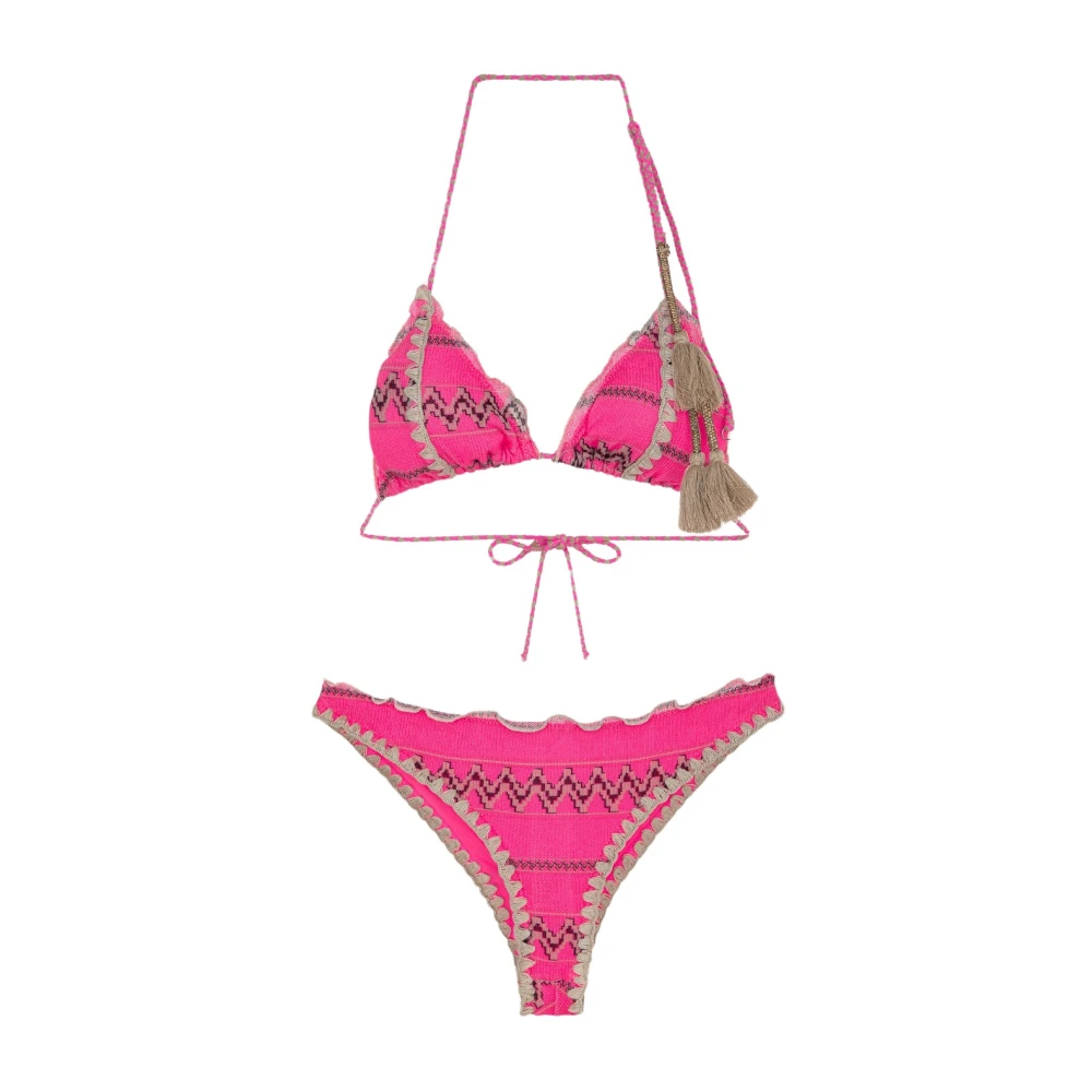 F**k Bikini Triangolo E Slip Fisso Ethos Pink Dames