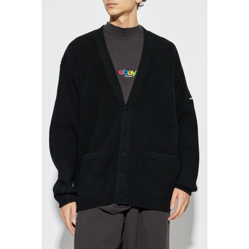 Balenciaga Vest met knopen Black Heren