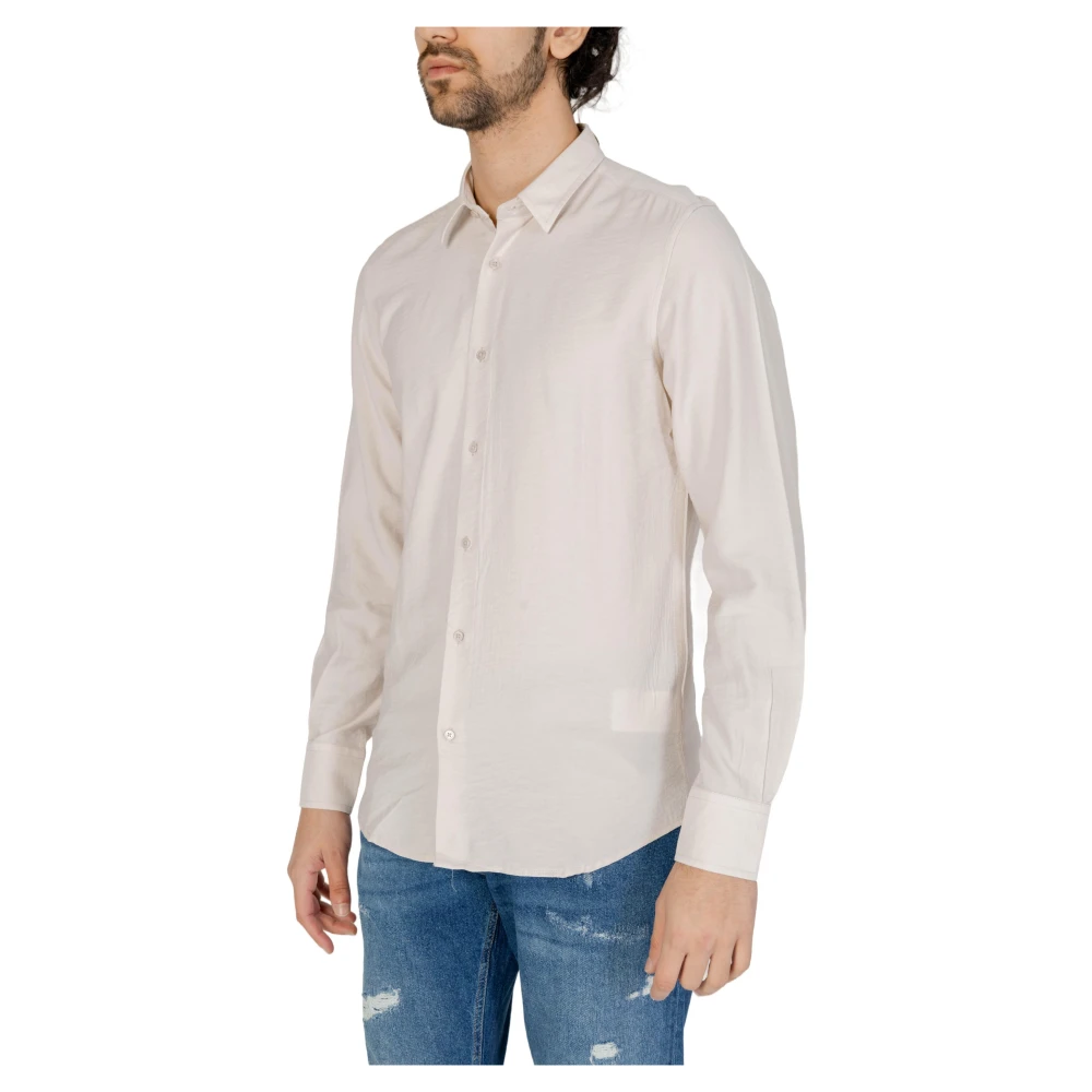 Antony Morato Slim Fit Katoenen Overhemd Beige Heren