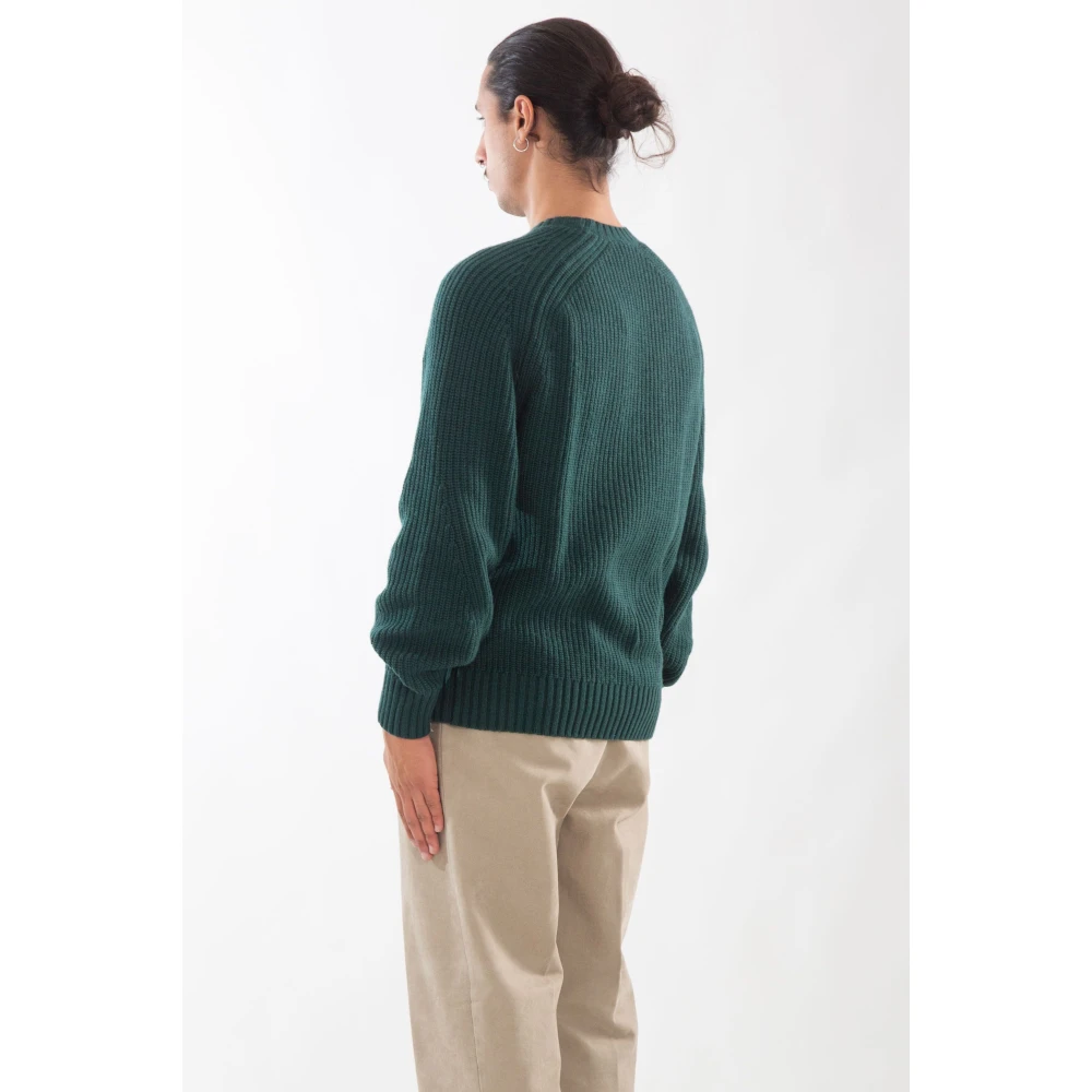 Lacoste Ribgebreide Raglan Trui Green Heren