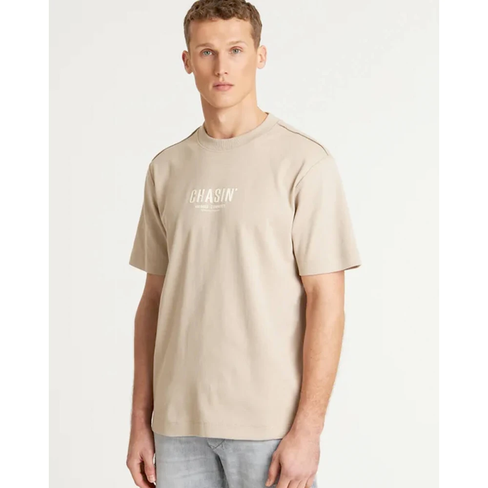Chasin Korte Mouw T-shirt Mayor Beige Heren