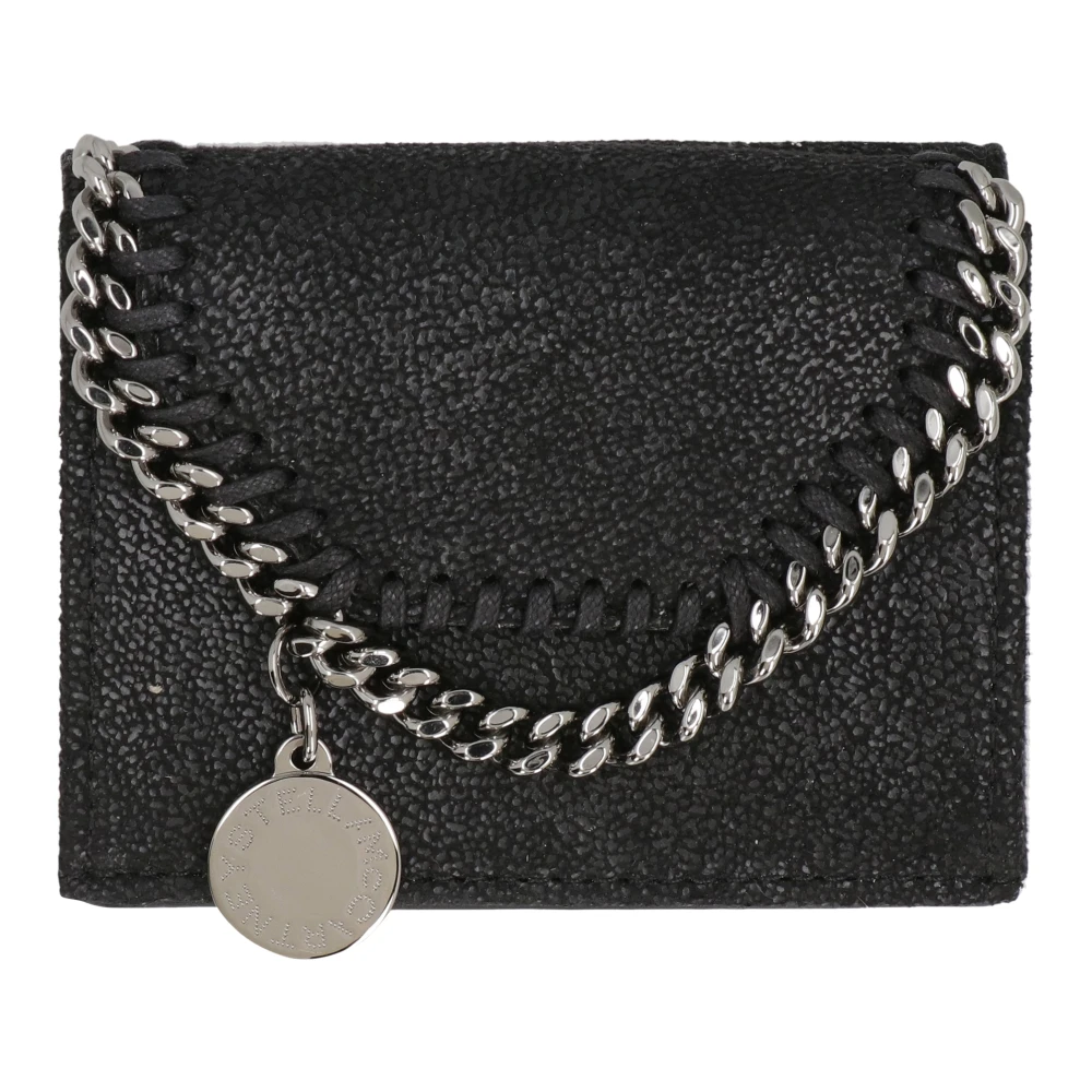 Stella Mccartney Women's Black Wallets & Cardholders, One Size, Falabella Tri-Fold Wallet