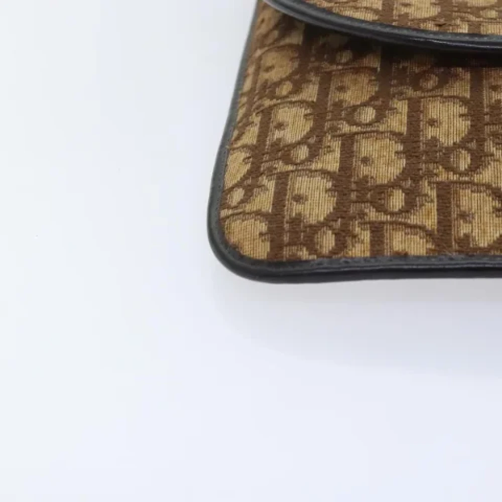 Dior Vintage Pre-owned Canvas clutches Brown Dames