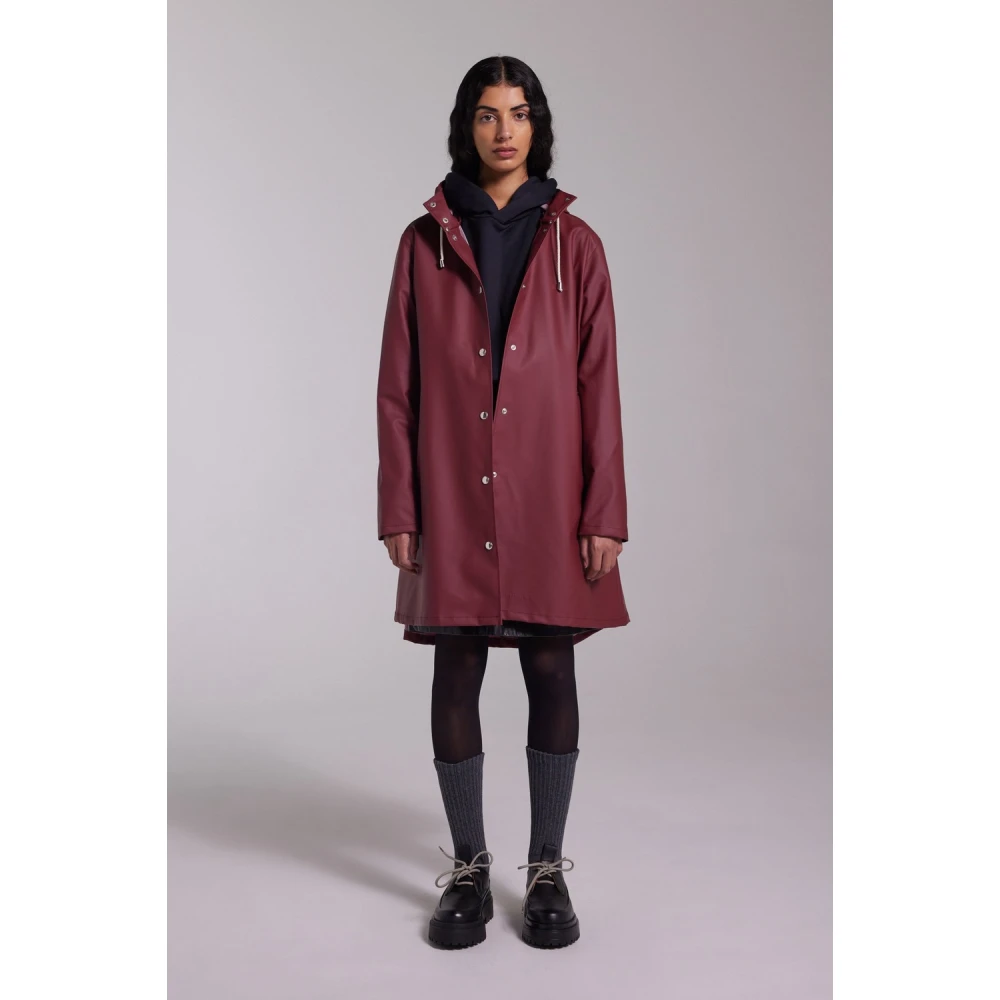 Stutterheim A-lijn Waterdichte Regenjas voor Vrouwen Red Dames
