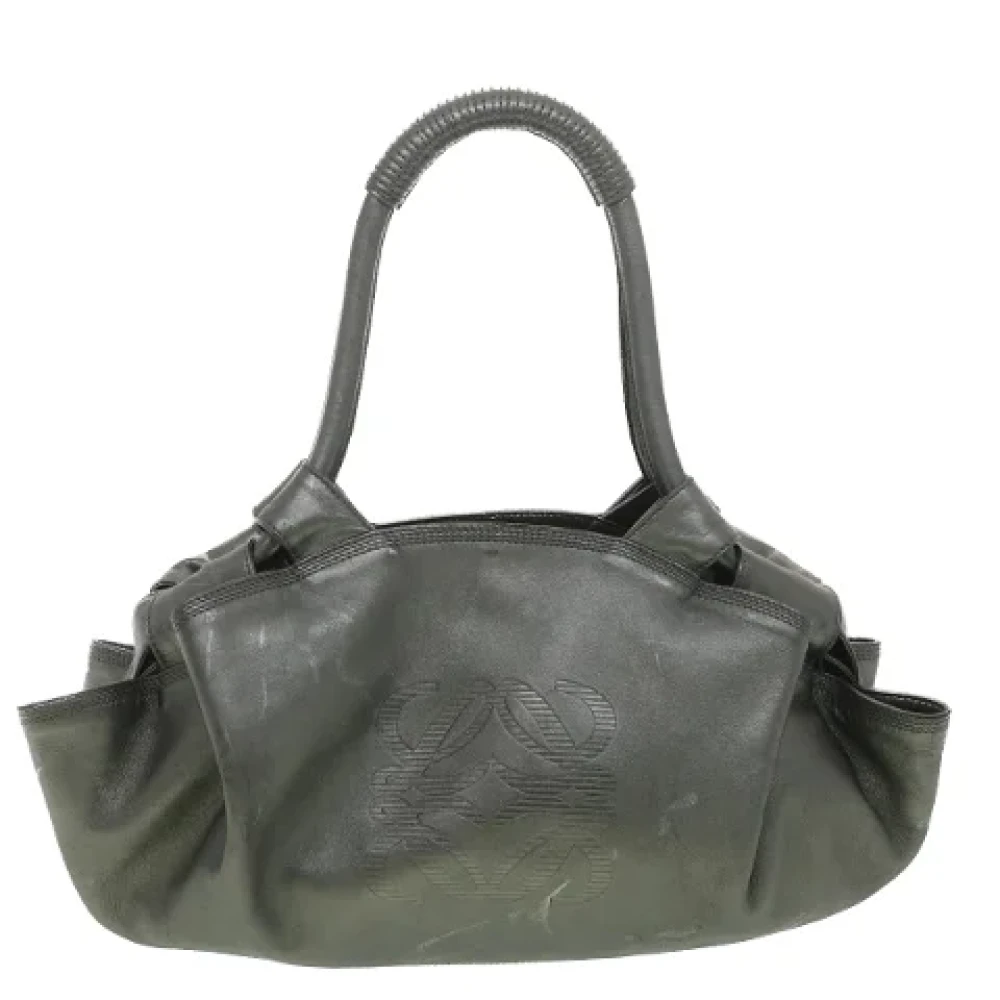 Loewe Pre-owned Leather shoulder-bags Gray Dames