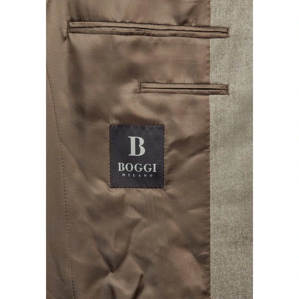 Boggi Milano Pak Zuivere Wol Beige Heren
