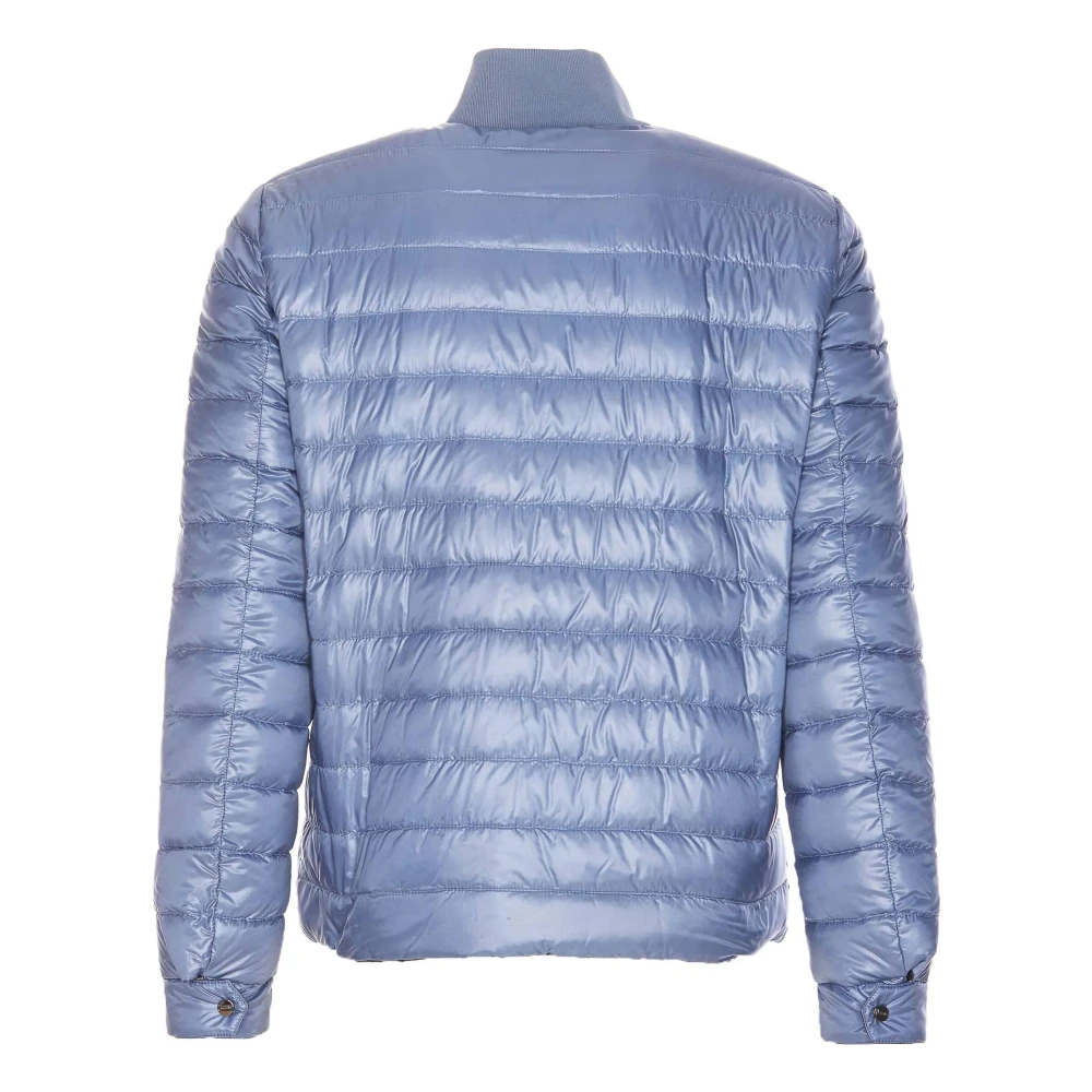 Herno Blauwe Gewatteerde Jas Blue Heren