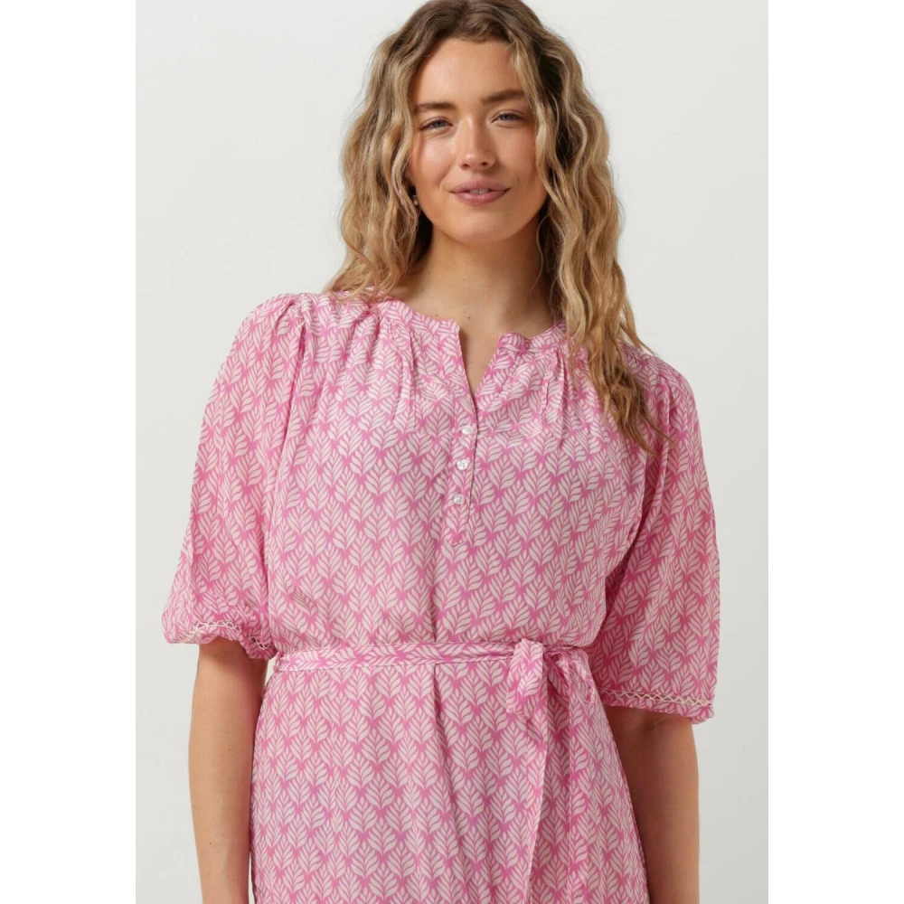 Moliin Yanis Roze Midi Jurk Multicolor Dames
