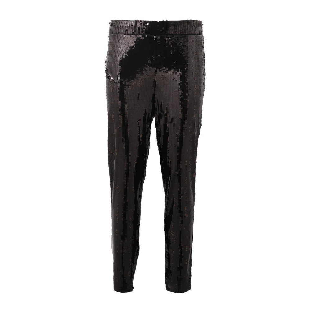 Michael Kors Women's Black Skinny Sequin Trousers - Slim-Fit Trousers - Xs - Trousers