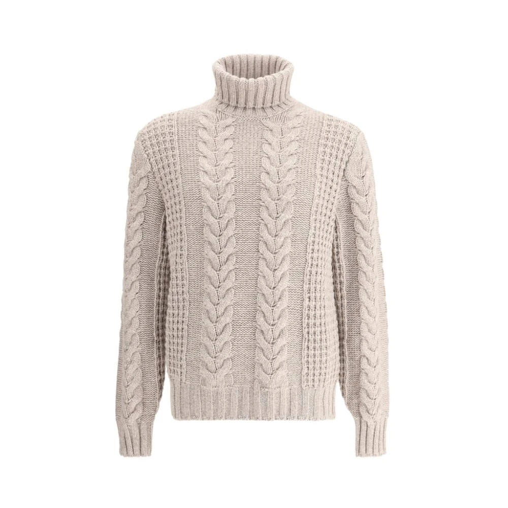BRUNELLO CUCINELLI Kasjmier Coltrui Trui Beige Heren