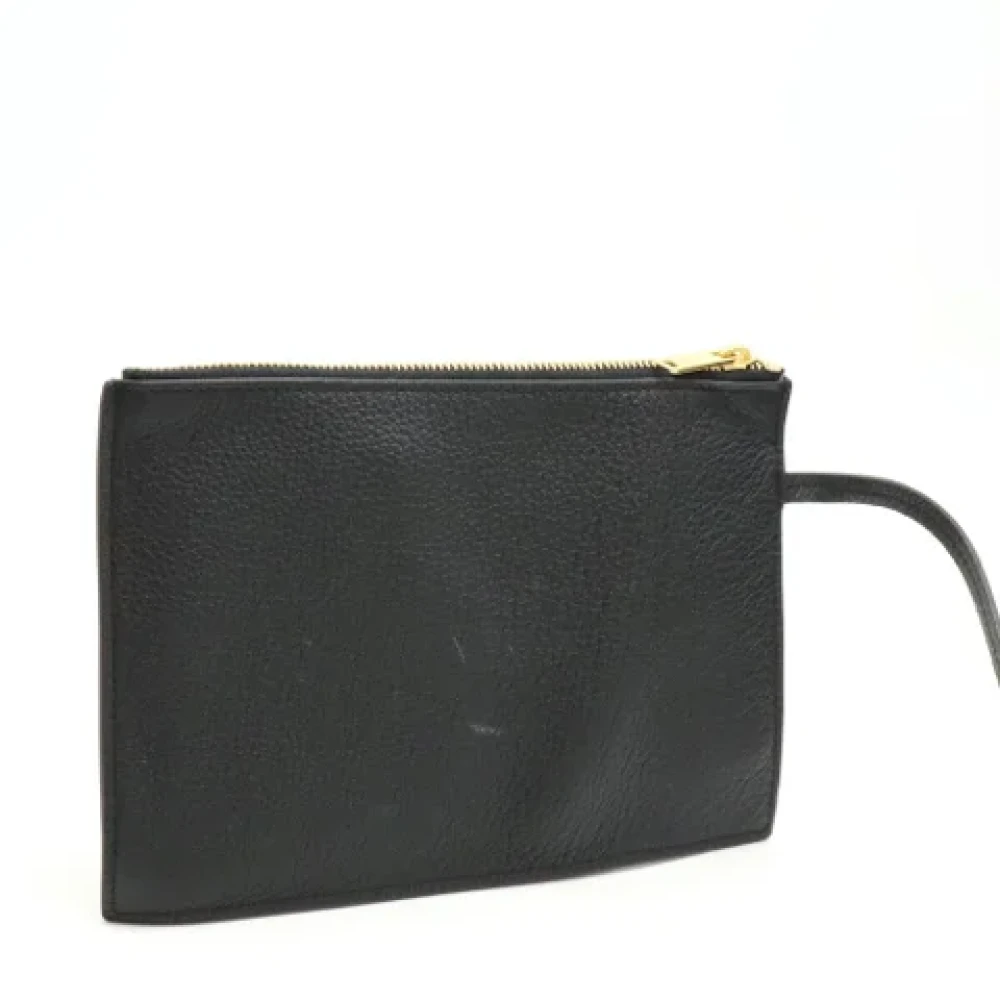 Celine Vintage Pre-owned Leather shoulder-bags Black Dames