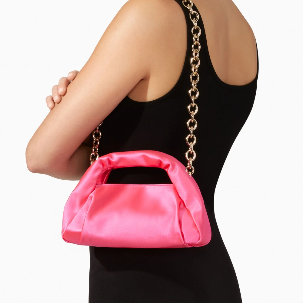 Stuart Weitzman Moda Mini Tote Luxe Satijnen Limited Edition Pink Dames