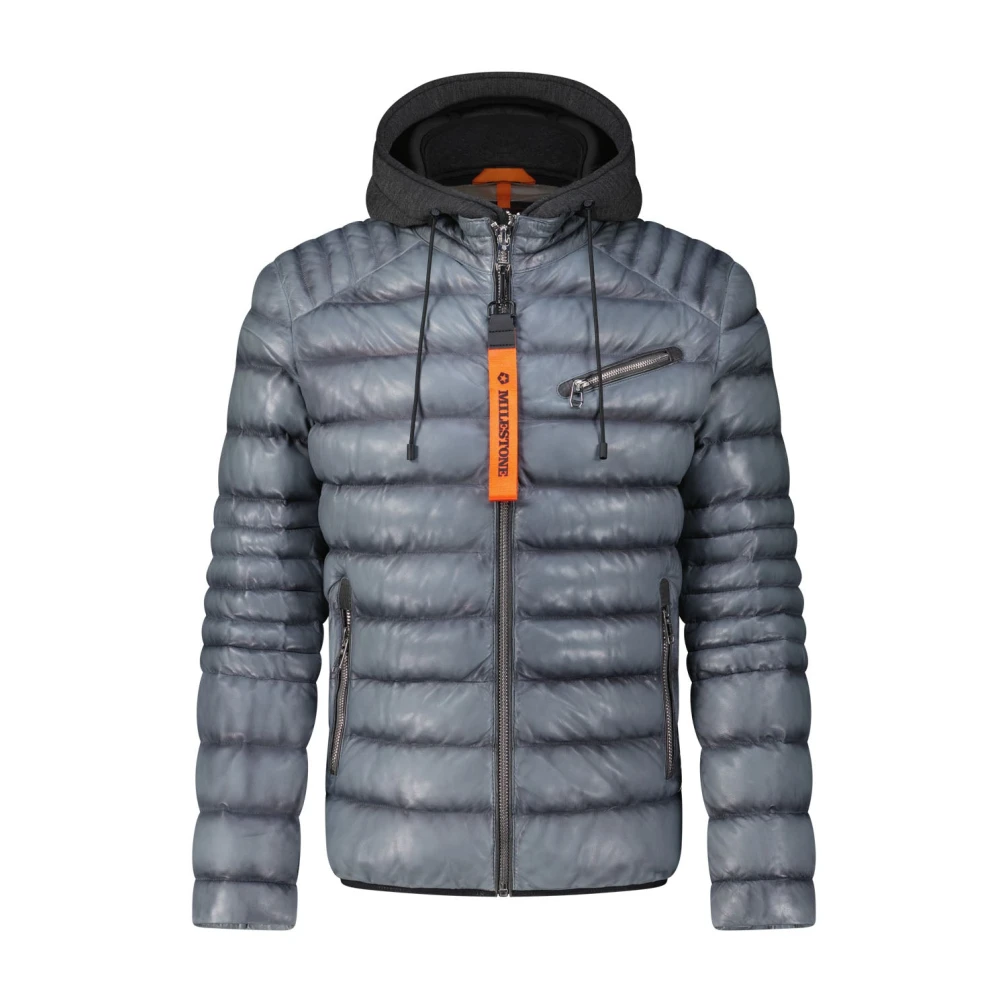 Milestone Apollo Leren Jas Gray Heren