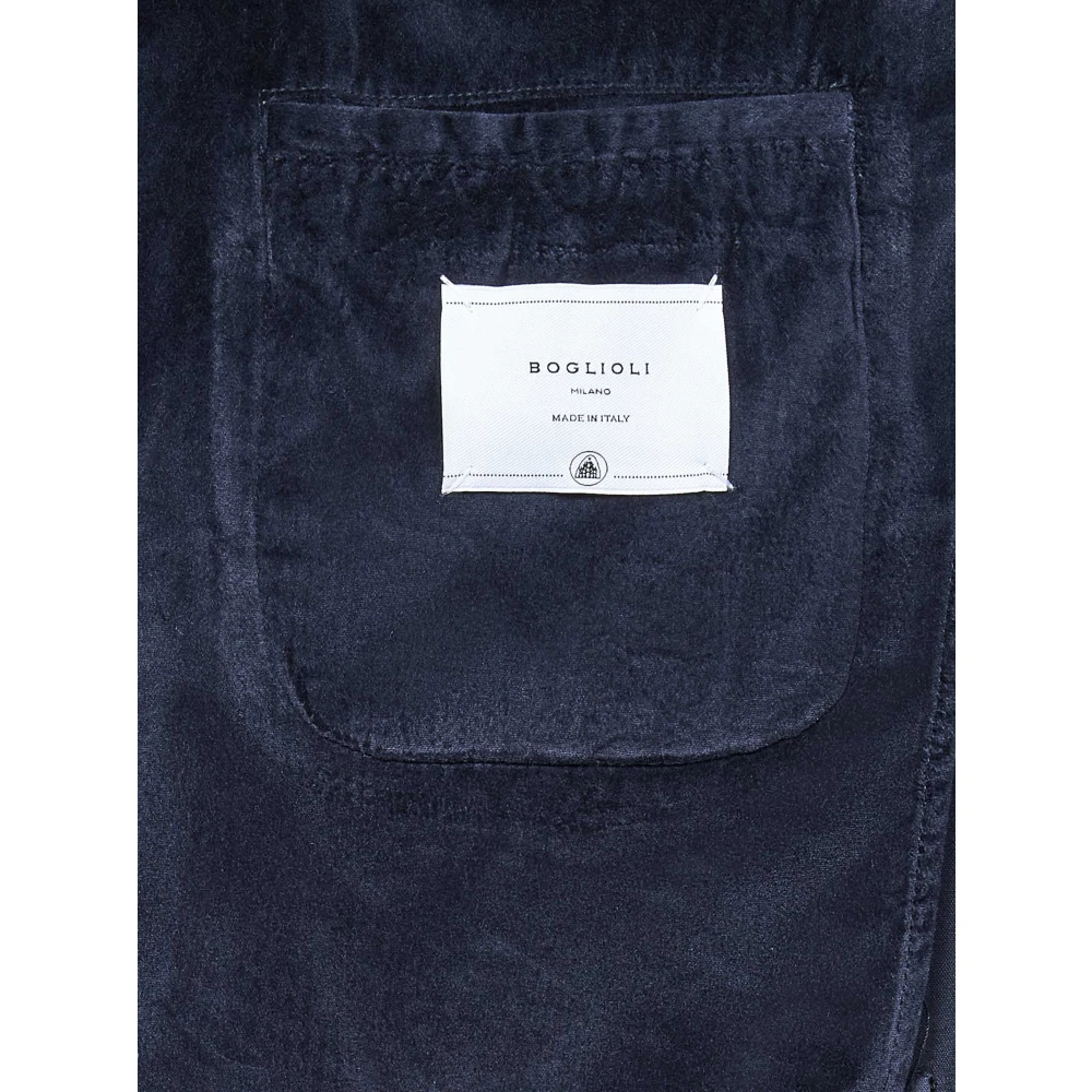 Boglioli Navy Blauw Blazer Katoenen Jas Blue Heren