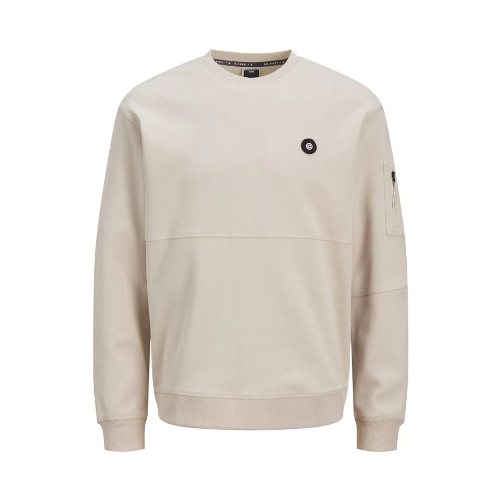 Jack & jones Moonbeam Beige Sweatshirt Crew Neck Beige Heren