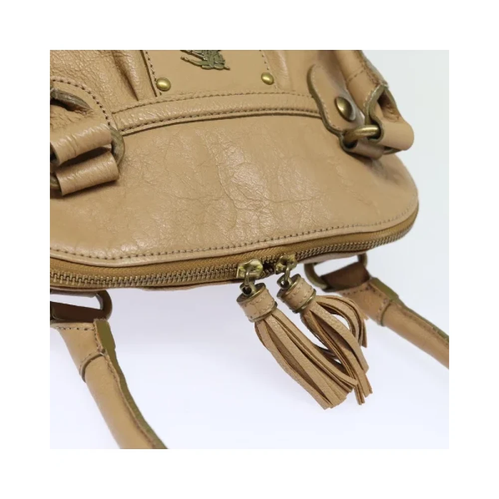 Burberry Vintage Pre-owned Leather shoulder-bags Beige Dames