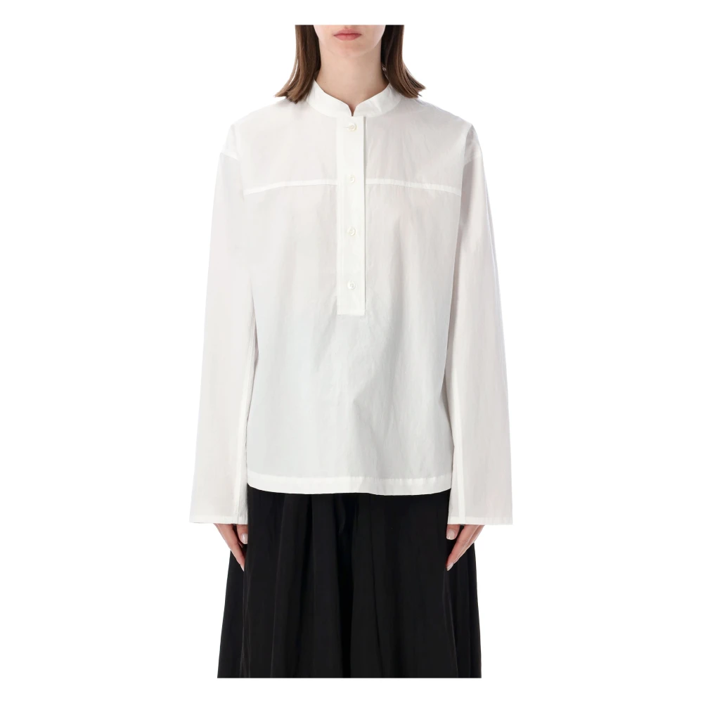 Studio Nicholson Women's White Blouses, 2XS, Vega Shirt