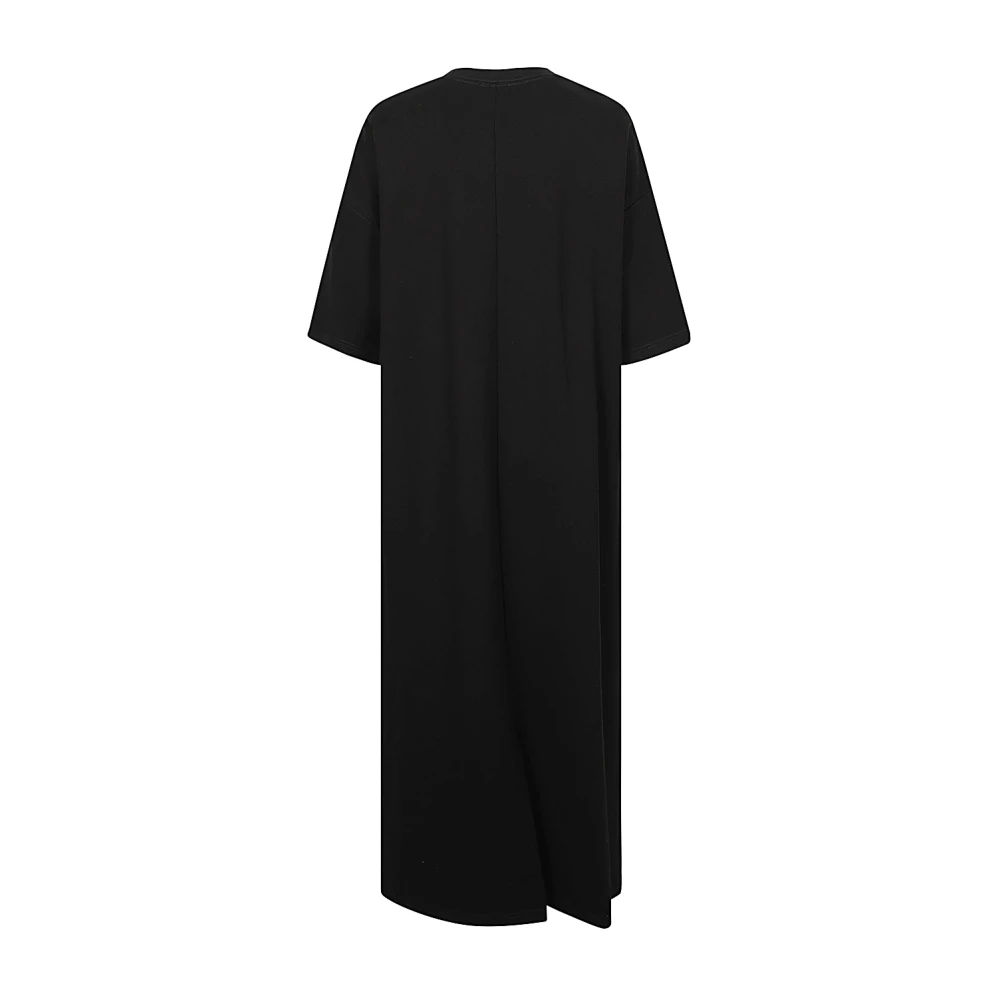 Staud Zwarte Viscose Wijde Lange Jurk Black Dames
