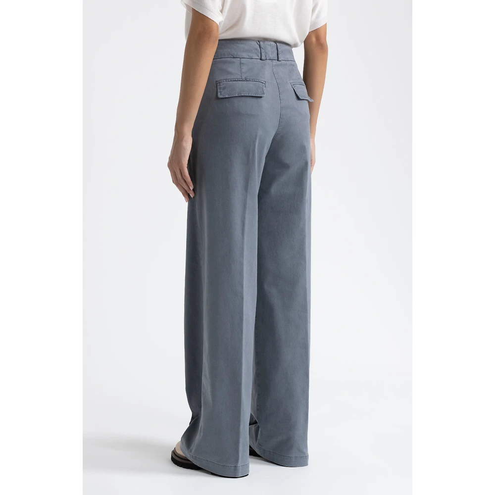PESERICO Geplooide palazzo-broek Blue Dames