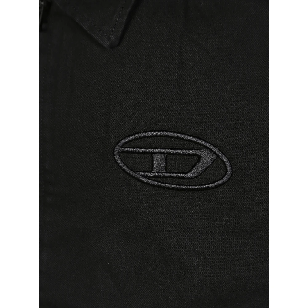 Diesel Bleach Style Full Zip Jacket Black Heren