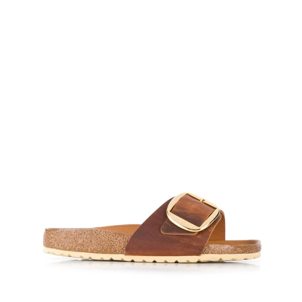 Birkenstock Brun Läder Madrid Oiled Sandaler Brown, Dam