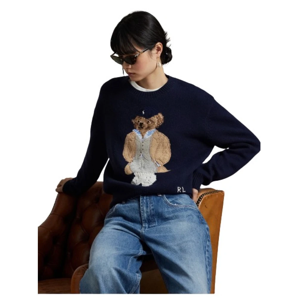 Polo Ralph Lauren Women's Blue Knitwear - Round-Neck Knitwear - Xs - Knitwear