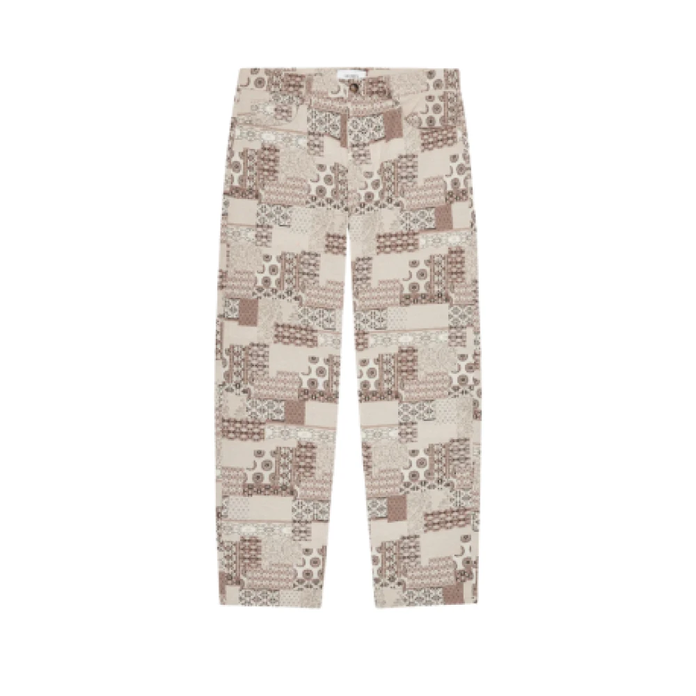 Les Deux Men's Multicolor Straight Trousers, W30 L32, Fuselé Jacquard Patchwork Trousers