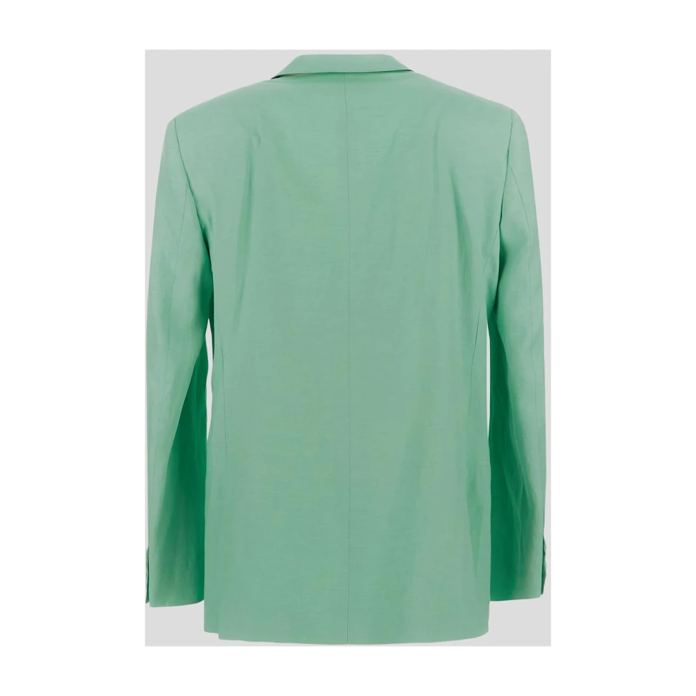 Stella Mccartney Oversized Double-Breasted Jas met Ritssluiting Green Dames