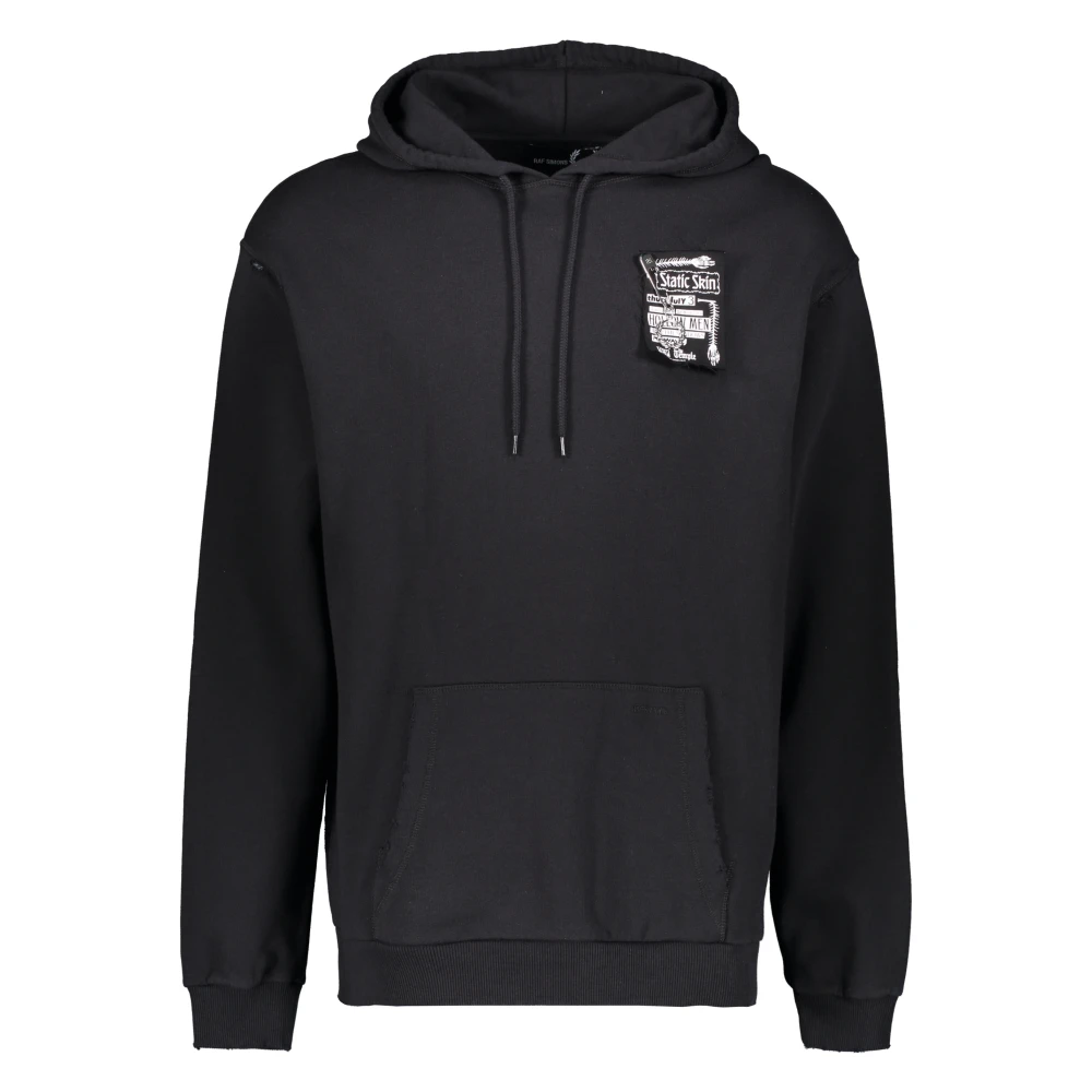 Fred Perry Hoodie met Vernietigingseffect en Contrastinzetten Black Heren