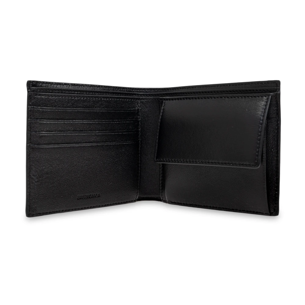 Balenciaga Leren portemonnee Black Heren