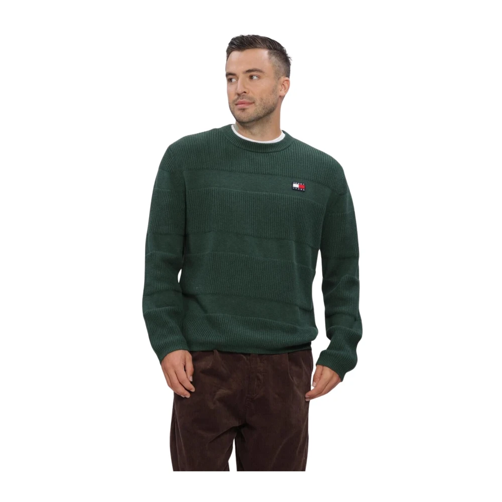 VAN GRAAF Tommy Jeans Herren Tanne Strickpullover Baumwolle Grün, Groß - Bild 5
