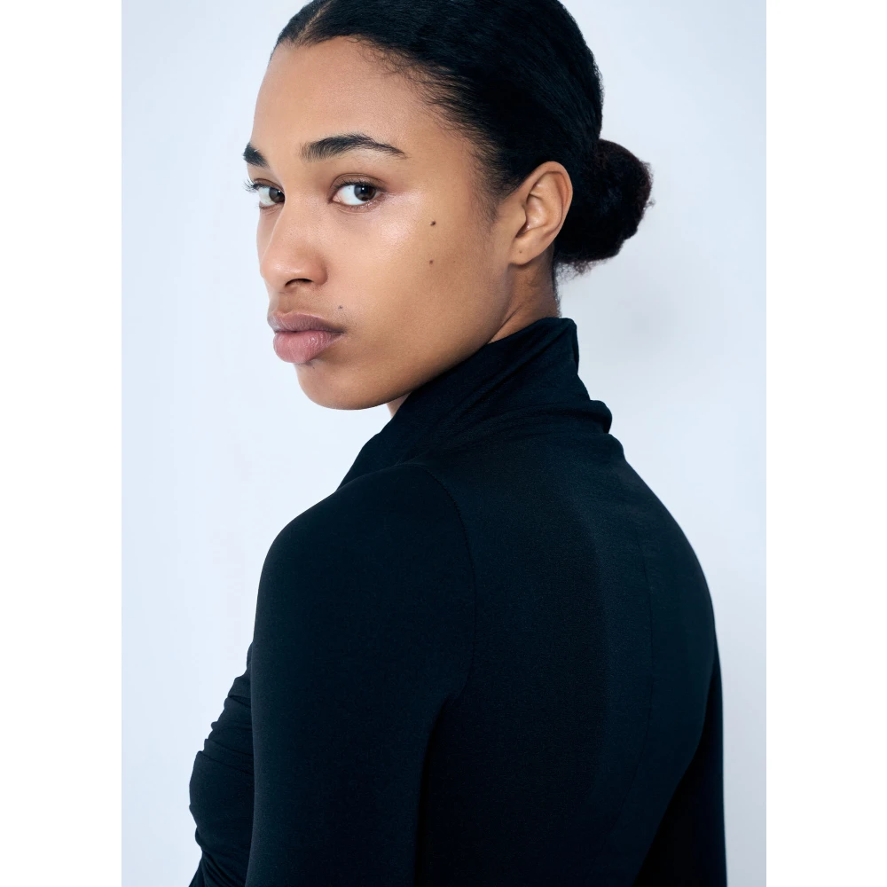 Rick Owens Top met Ruches en Cut-Out Black Dames