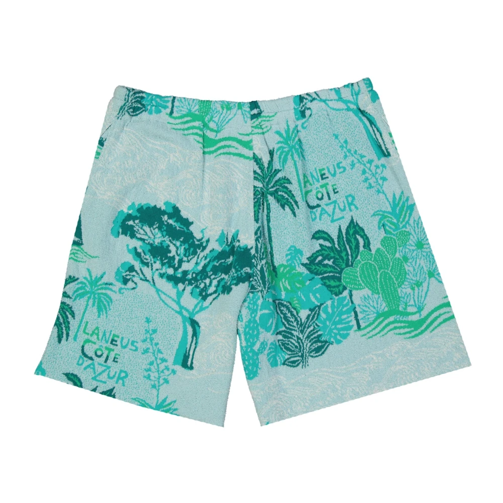 Laneus Groene Katoenen Shorts Ss22 Green Heren