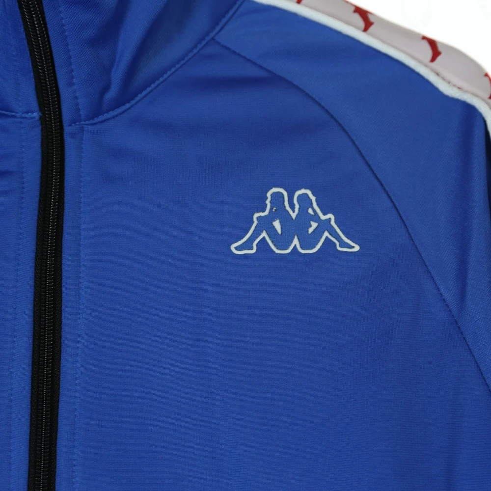 Kappa Slim Band Heren Track Jacket Blauw Wit Rood Blue Heren