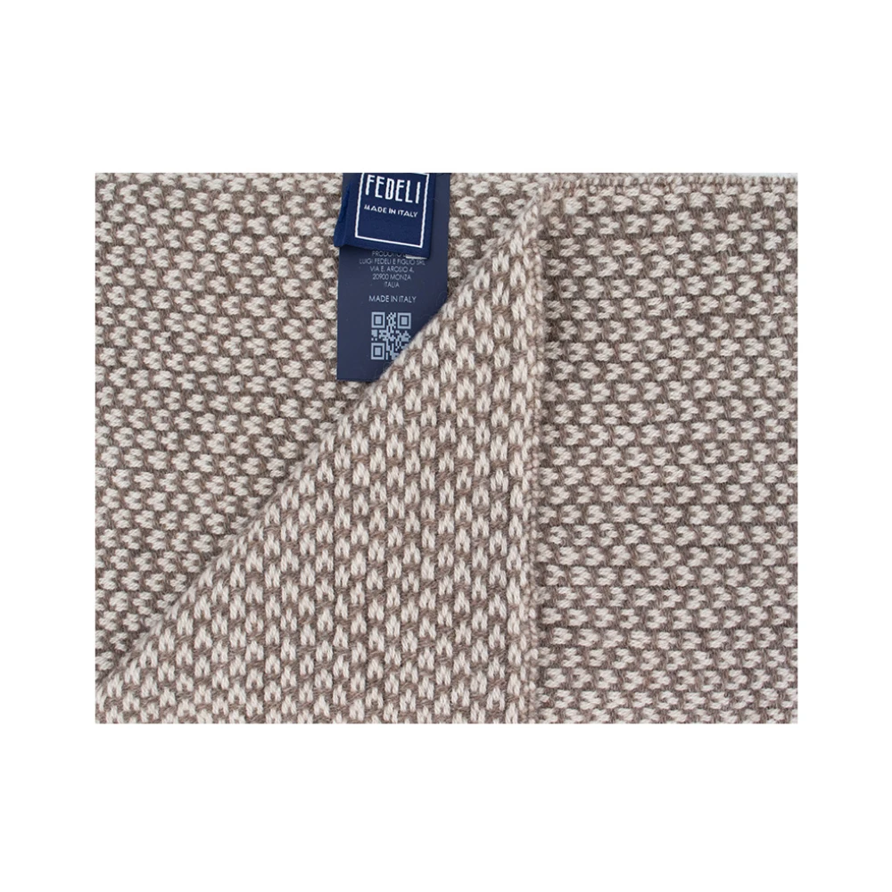 Fedeli Geometrisch Patroon Sjaal voor Winter Outfit Beige Heren