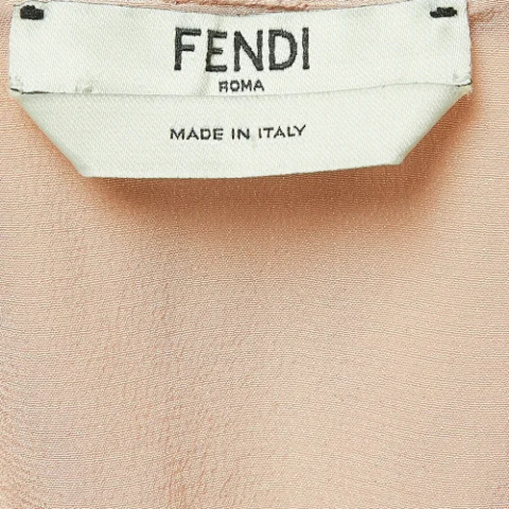 Fendi Vintage Pre-owned Silk dresses Pink Dames