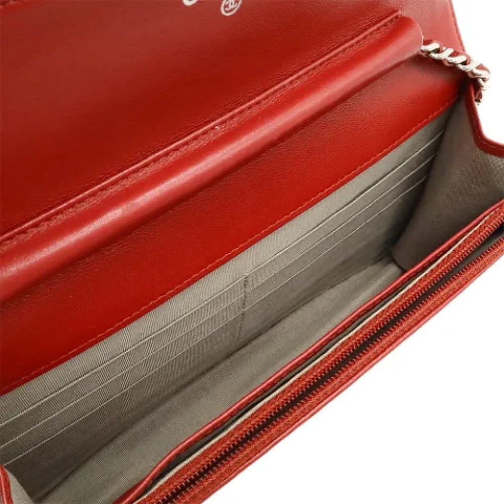 Chanel Vintage Pre-owned Leather shoulder-bags Red Dames