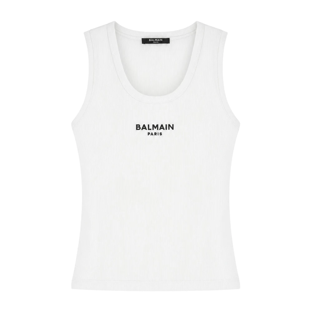 Balmain Donna Bianco - Top Ricamato - Tops - S