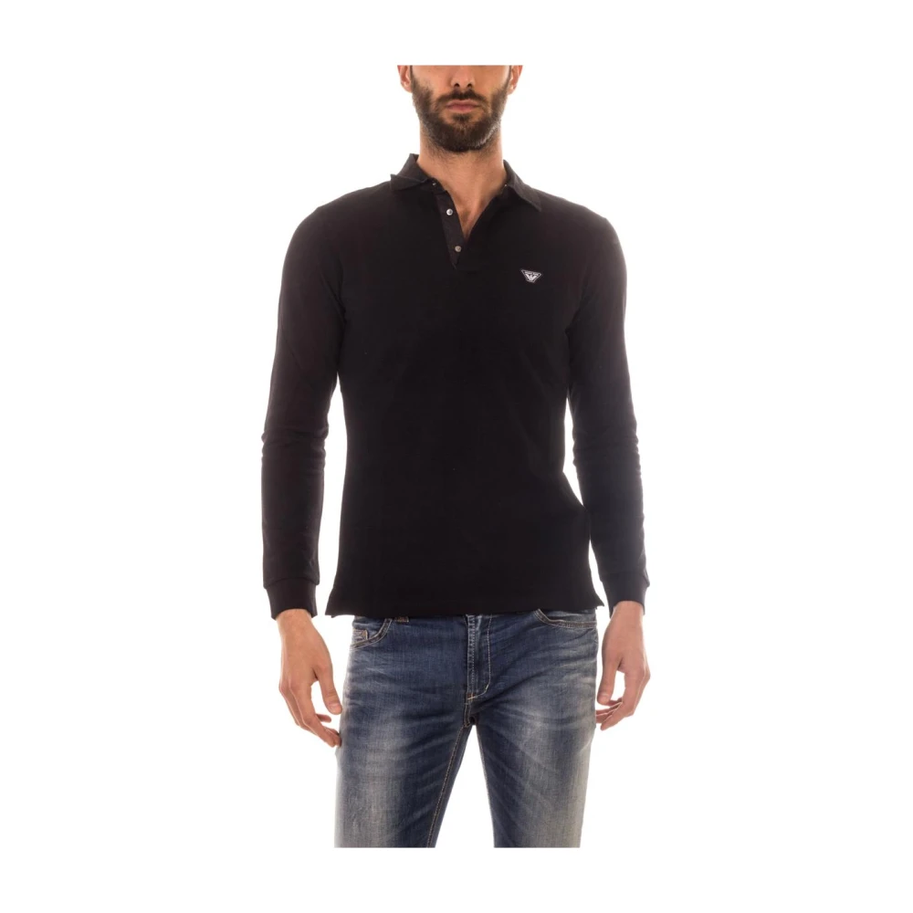 Armani Jeans Polo Shirts Black, Herr