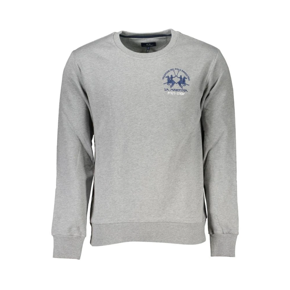 La Martina Men's Gray Chic Crew Neck Sweatshirt
