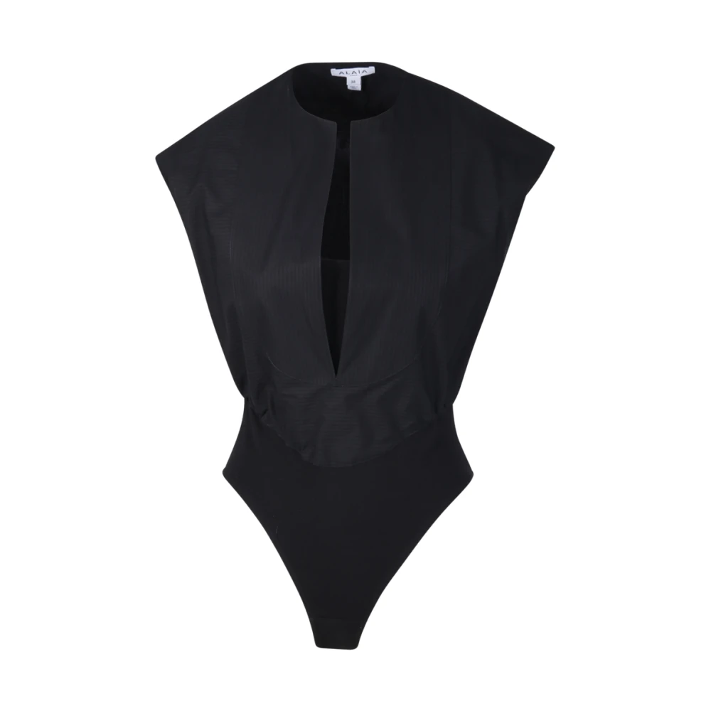 Alaïa Zwarte Dickey Bodysuit Black Dames