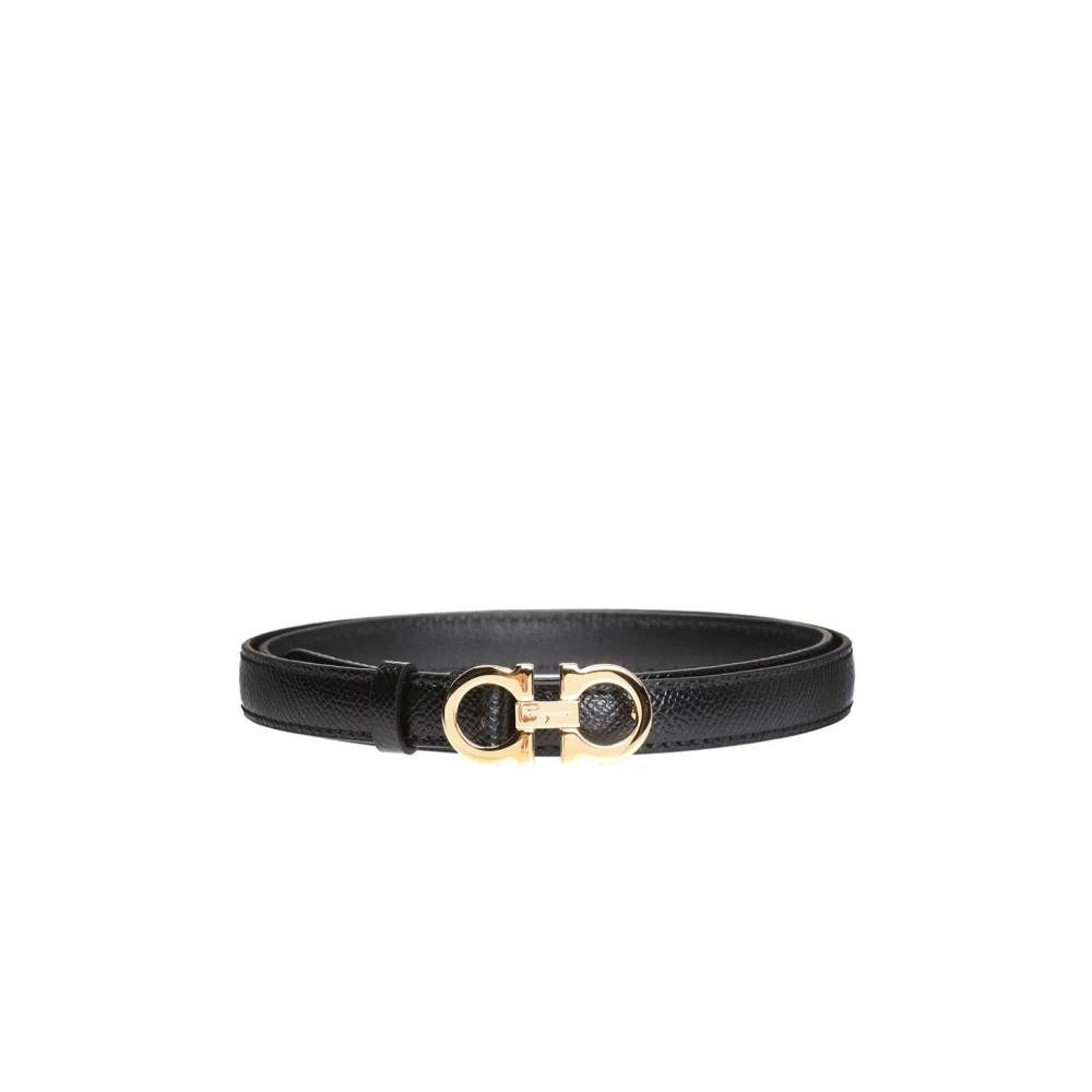 Ferragamo Donna Nero - Cintura Con Fibbia Logo - Accessories - 75 Cm