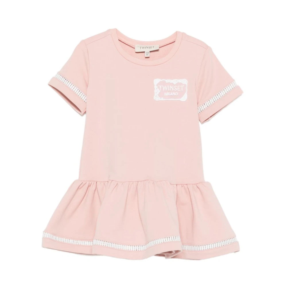 Twinset Girls Pink Dresses, 4 Y, Abito In Felpa