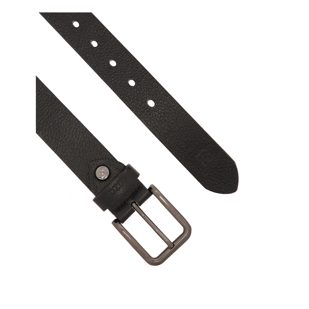 Kazar Zwart erwtenleren riem Black Dames