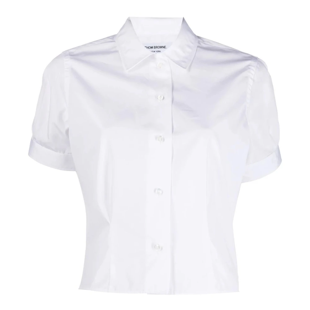 Thom Browne Korte Mouw Overhemd White Dames
