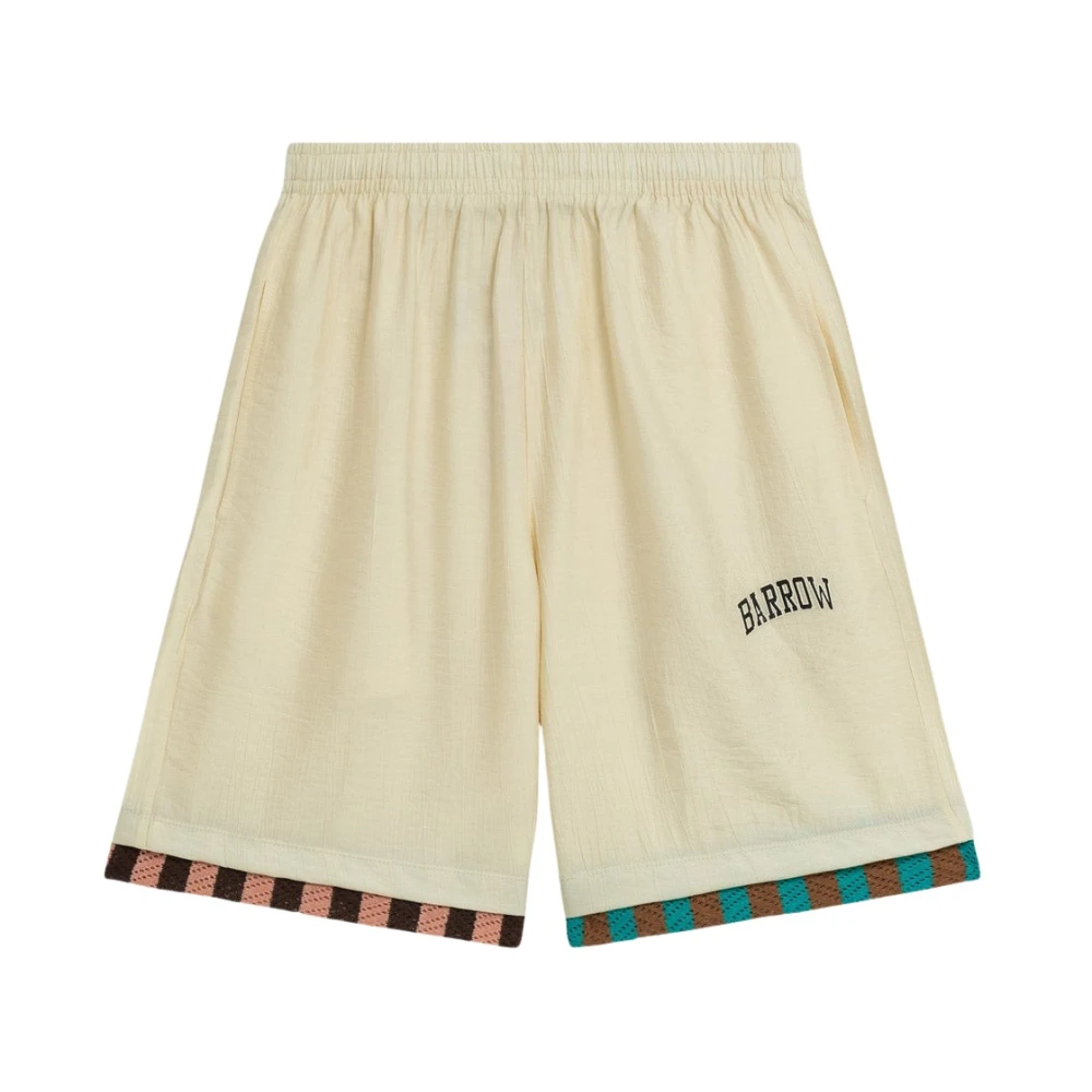 Barrow Men's Beige Bermuda Shorts In Viscose - Casual Shorts - S - Shorts