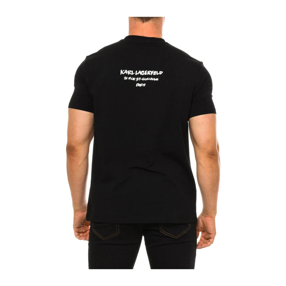 Karl Lagerfeld Klassiek T-shirt met korte mouwen Black Heren