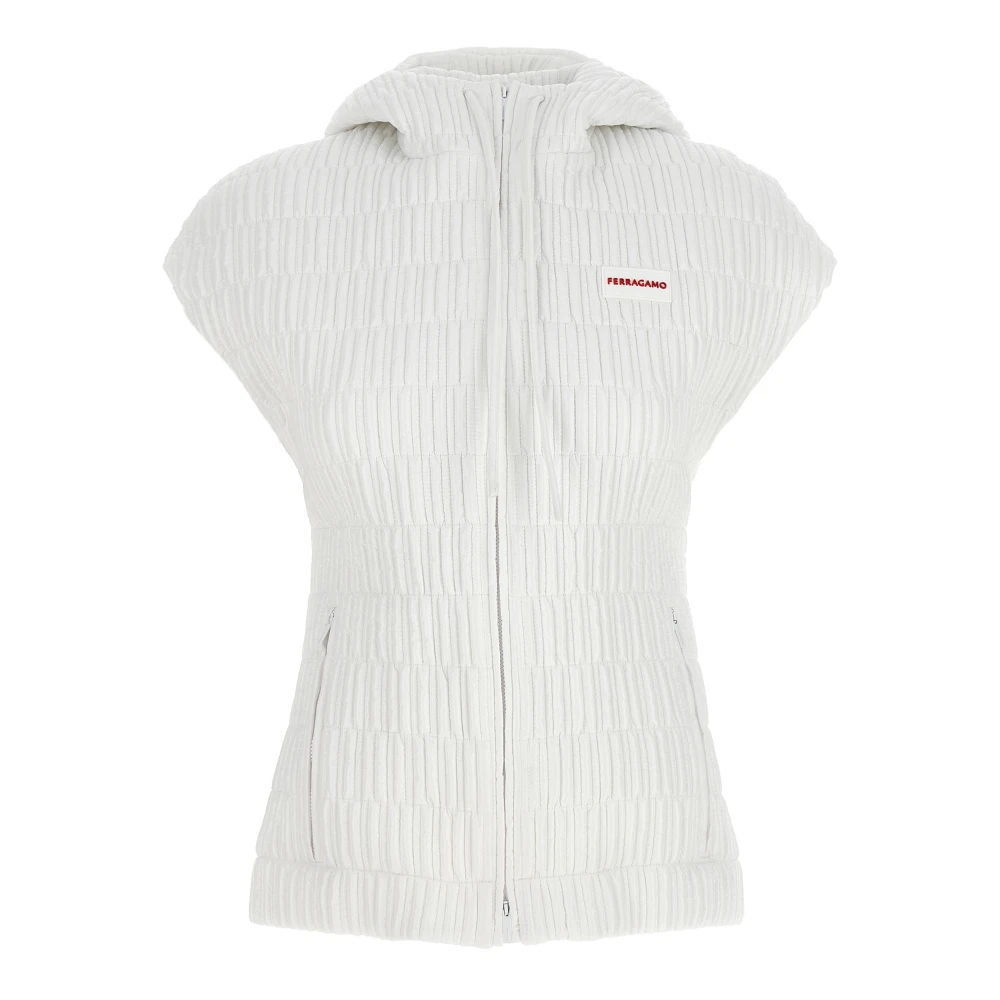 Ferragamo Women's White Hooded Vest